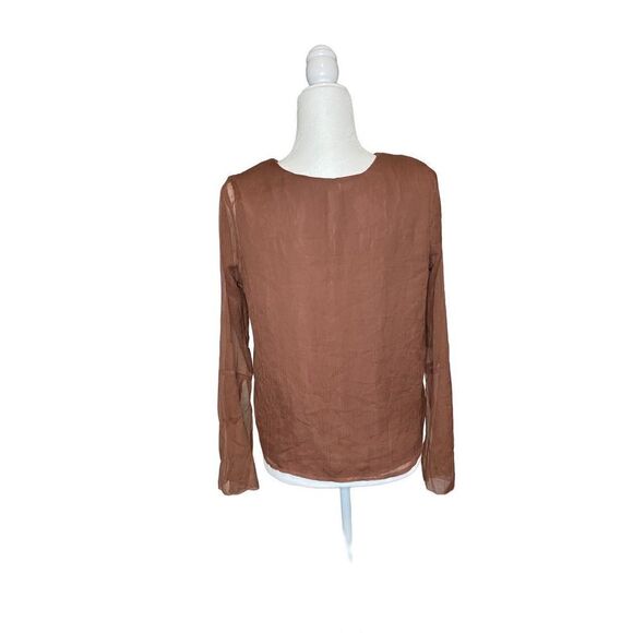 GF Collection Silk Like Mauve Blouse - Picture 3 of 7